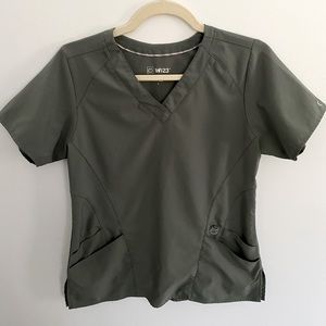 Olive Green Scrub Top